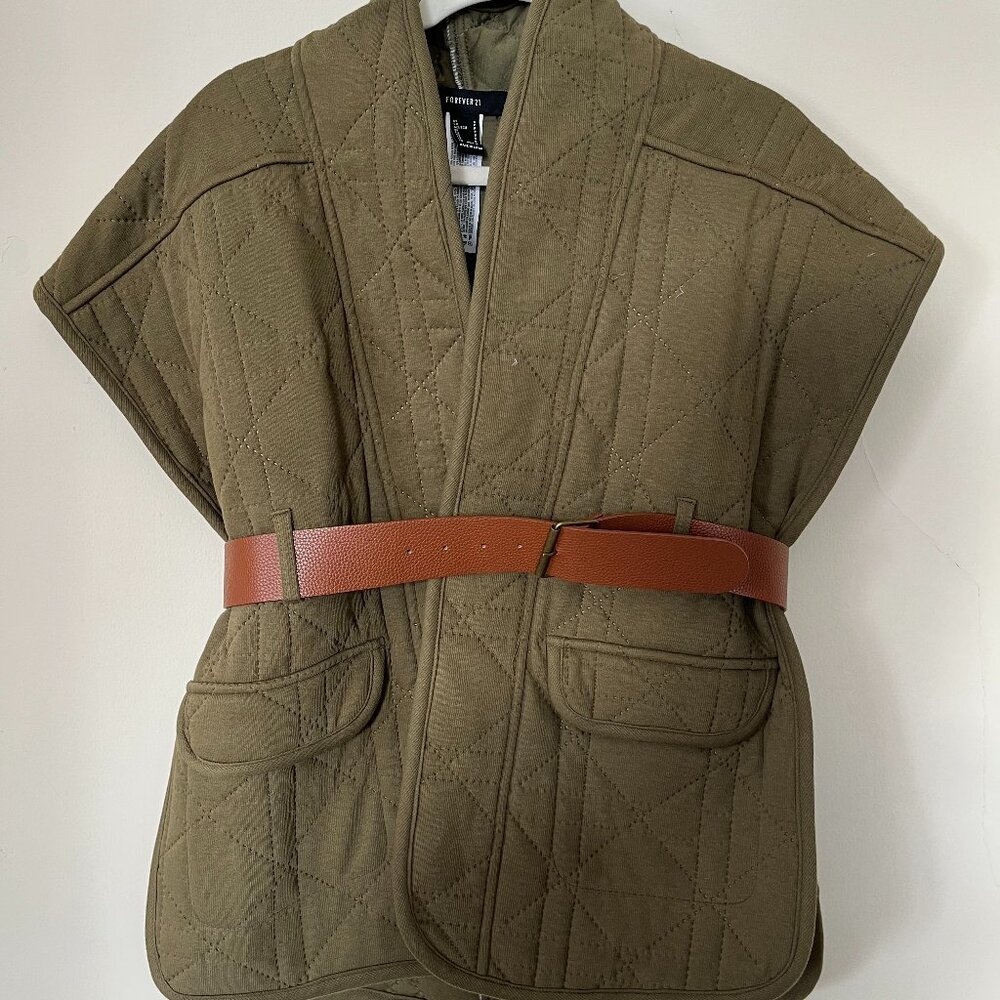 Forever 21 Quilted Belted Vest